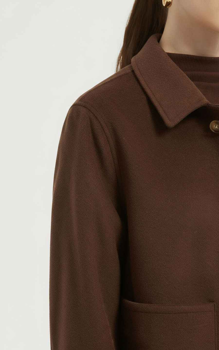 Brown Wool Co-ord Set - Jacket & Skirt | Modern Style