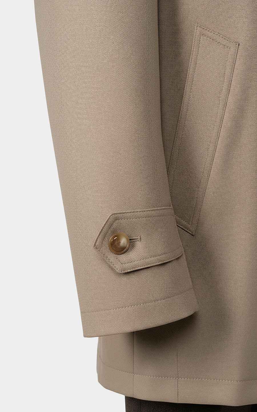 Classic Taupe Trench Coat Premium Tailored Outerwear