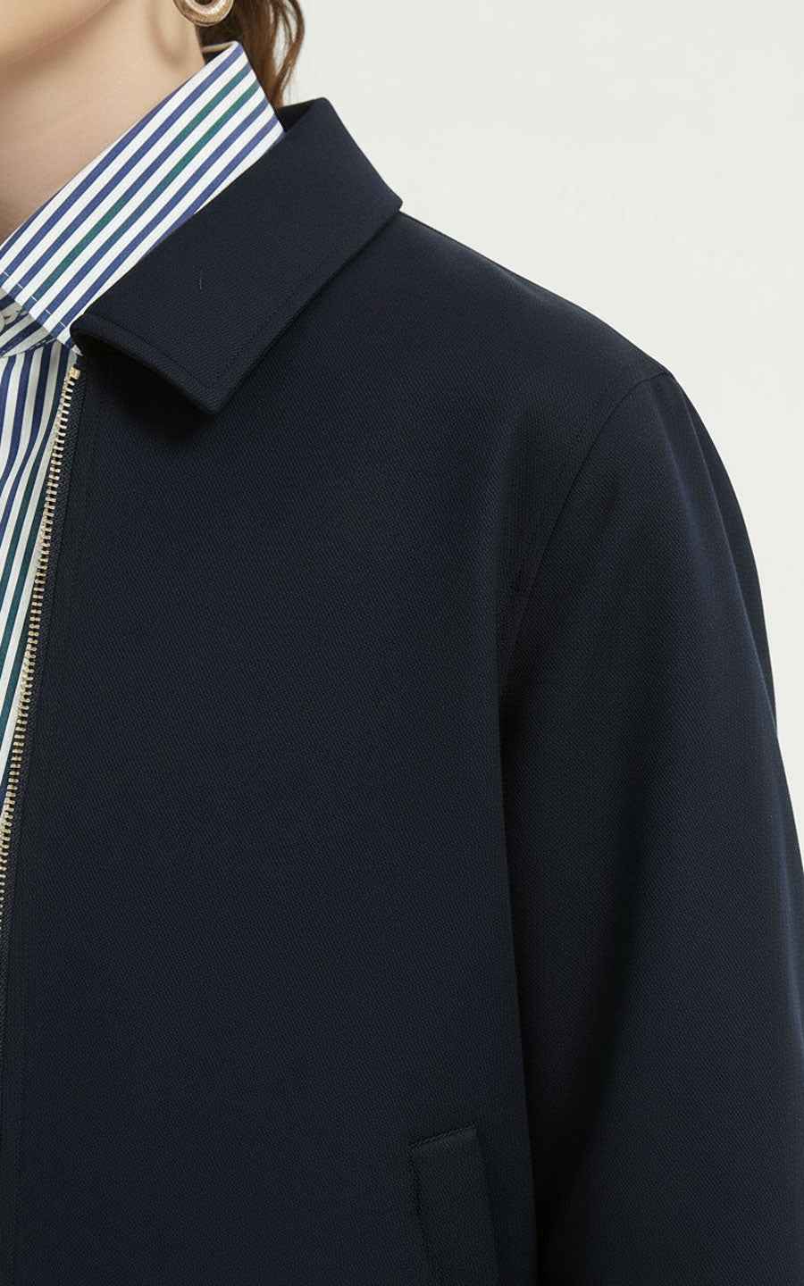 Professional Suit Set - Navy Blazer & White Trousers