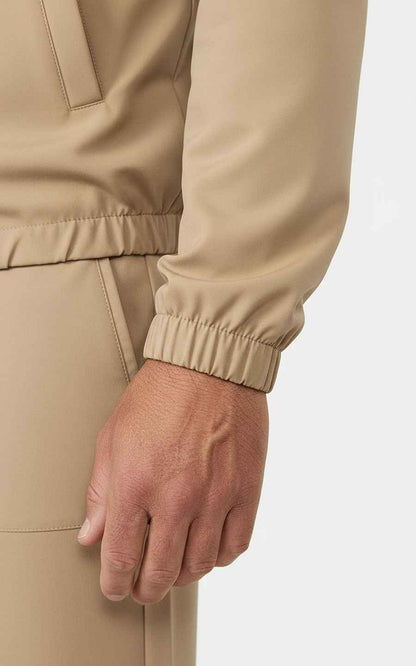 Men's khaki hooded jacket casual and versatile outerwear