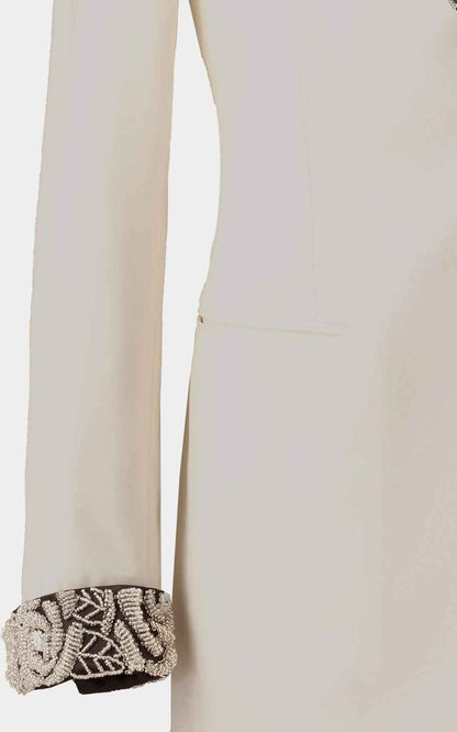Men's White Wool Wedding Tuxedo - Custom Premium