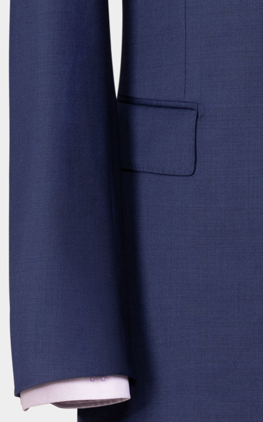 Dark blue twill fabric detail custom suit perfection