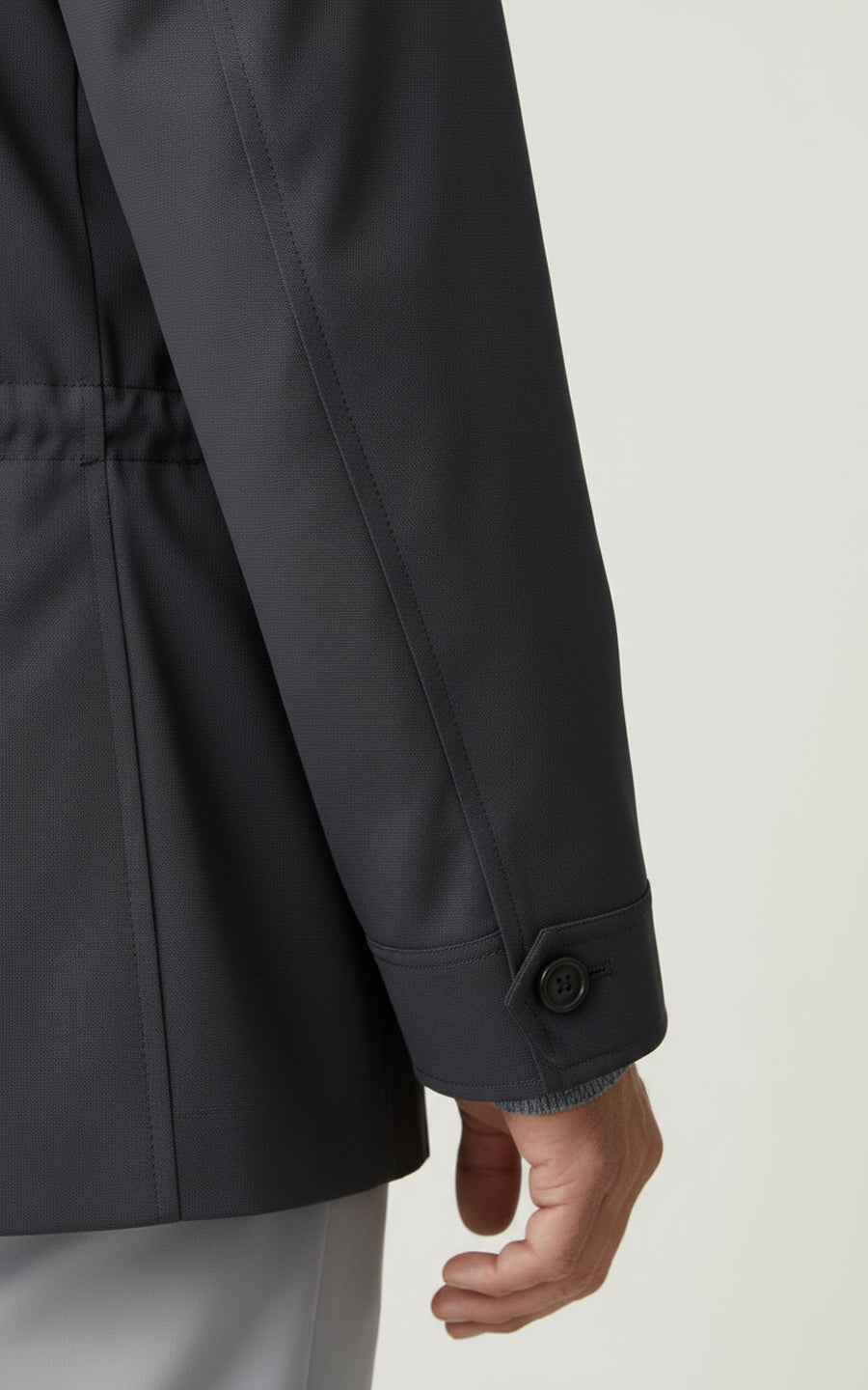 Dark gray-blue men's casual hunting jacket