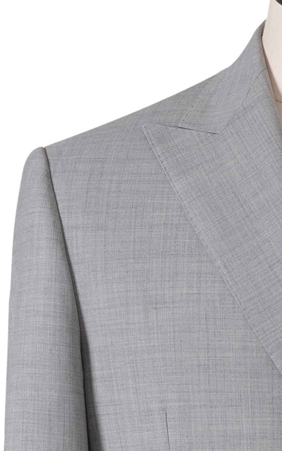 Grey washable stretch business suit custom tailored