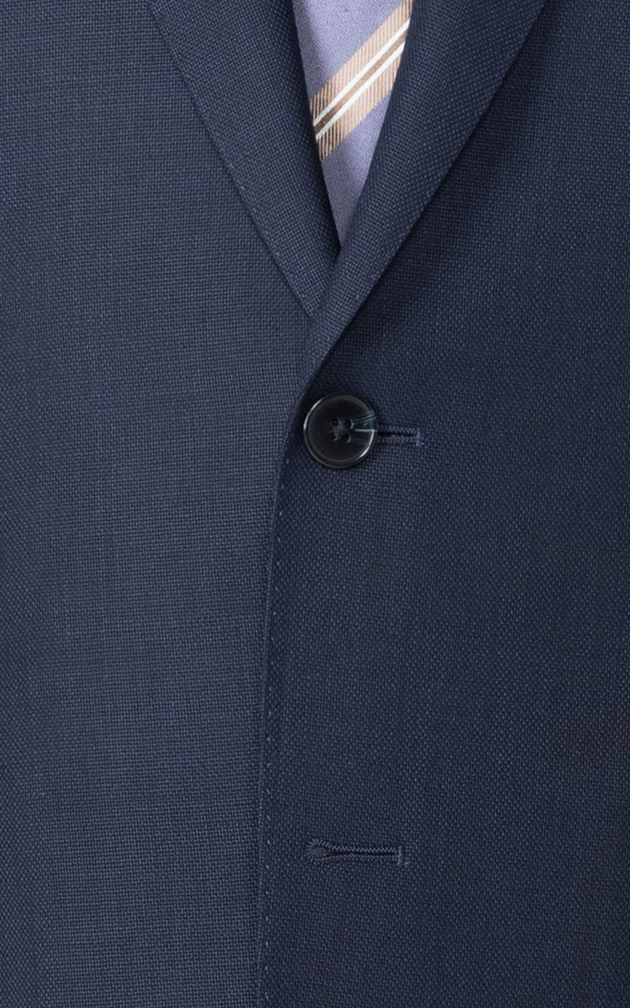Navy blue textured fabric detail bespoke suit men's