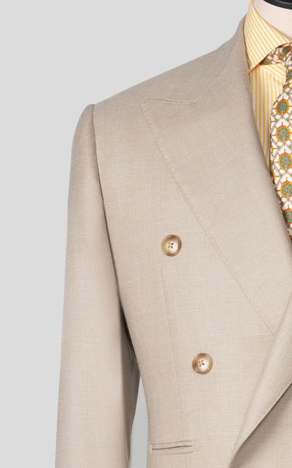 Custom khaki suit, premium fit