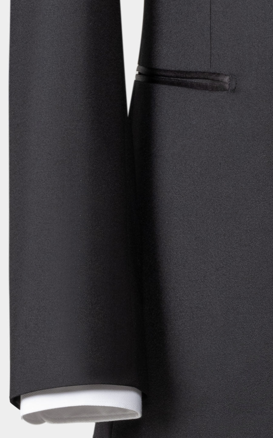 Custom black satin tuxedo formal business