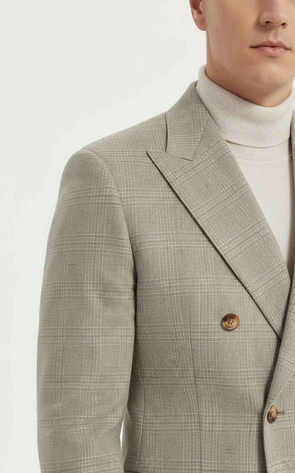 Custom Suits: Double-Breasted Plaid Blazer