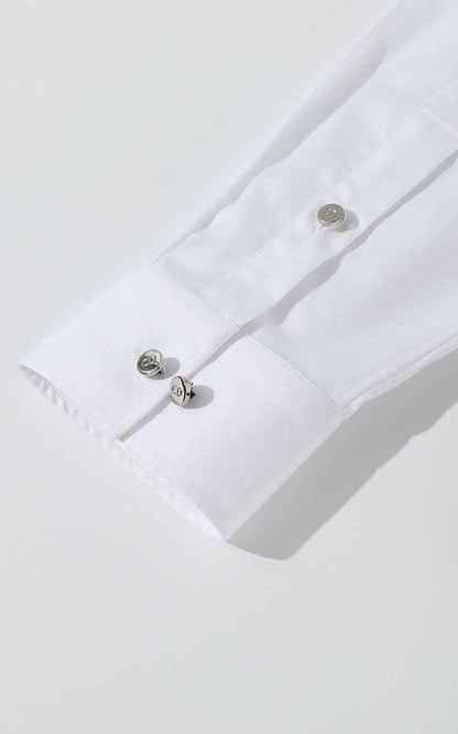 Men's Shirts White Shirt Custom Collar Embroidery - Premium