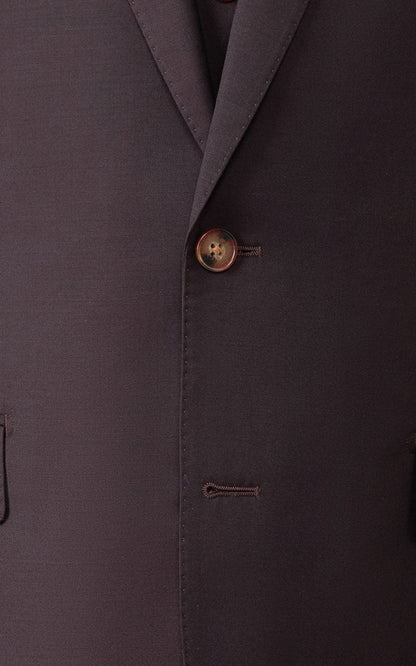 Burgundy twill fabric detail custom suit formal wear