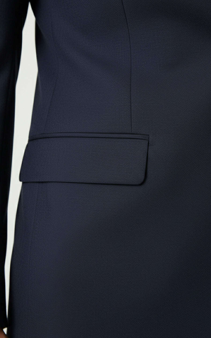 Deep Haze Blue Plain Weave Custom Men Business Suit Set Wear