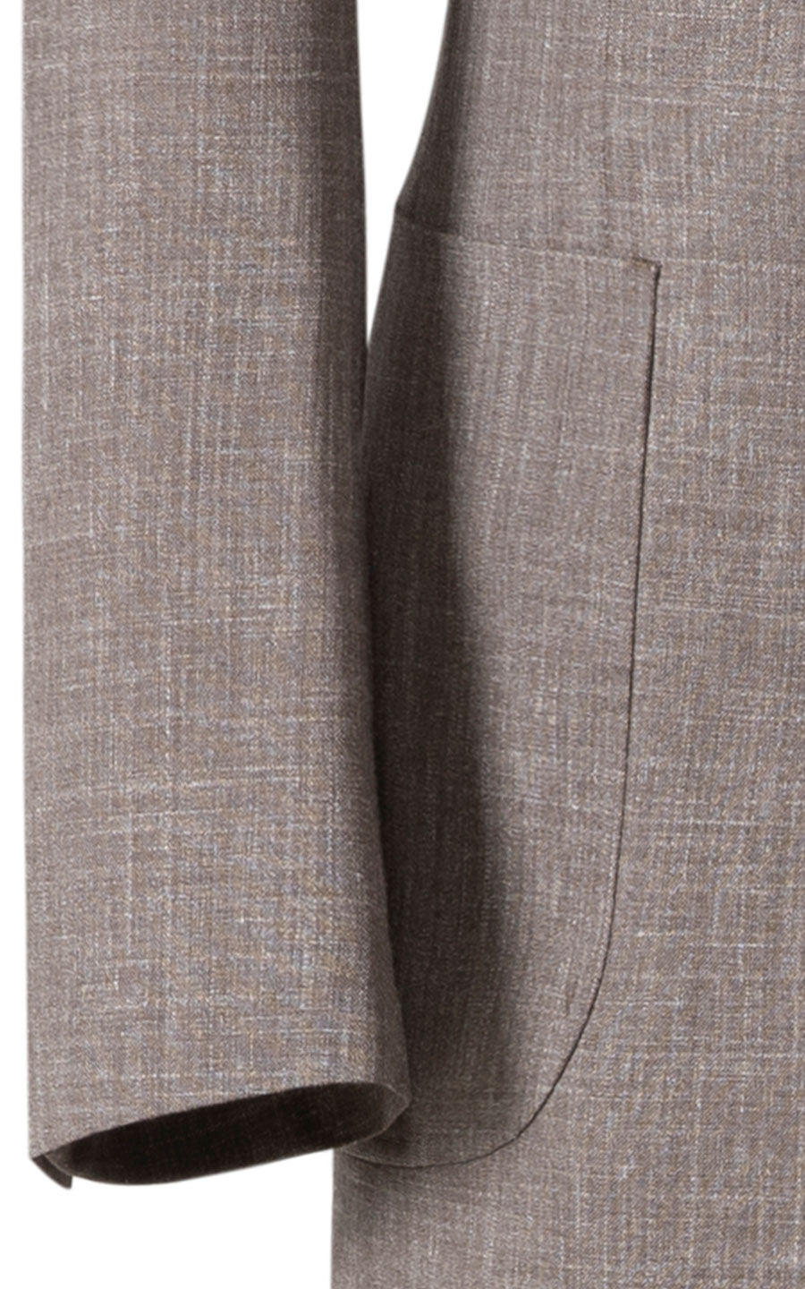 Gray wool linen silk blend fabric texture close up