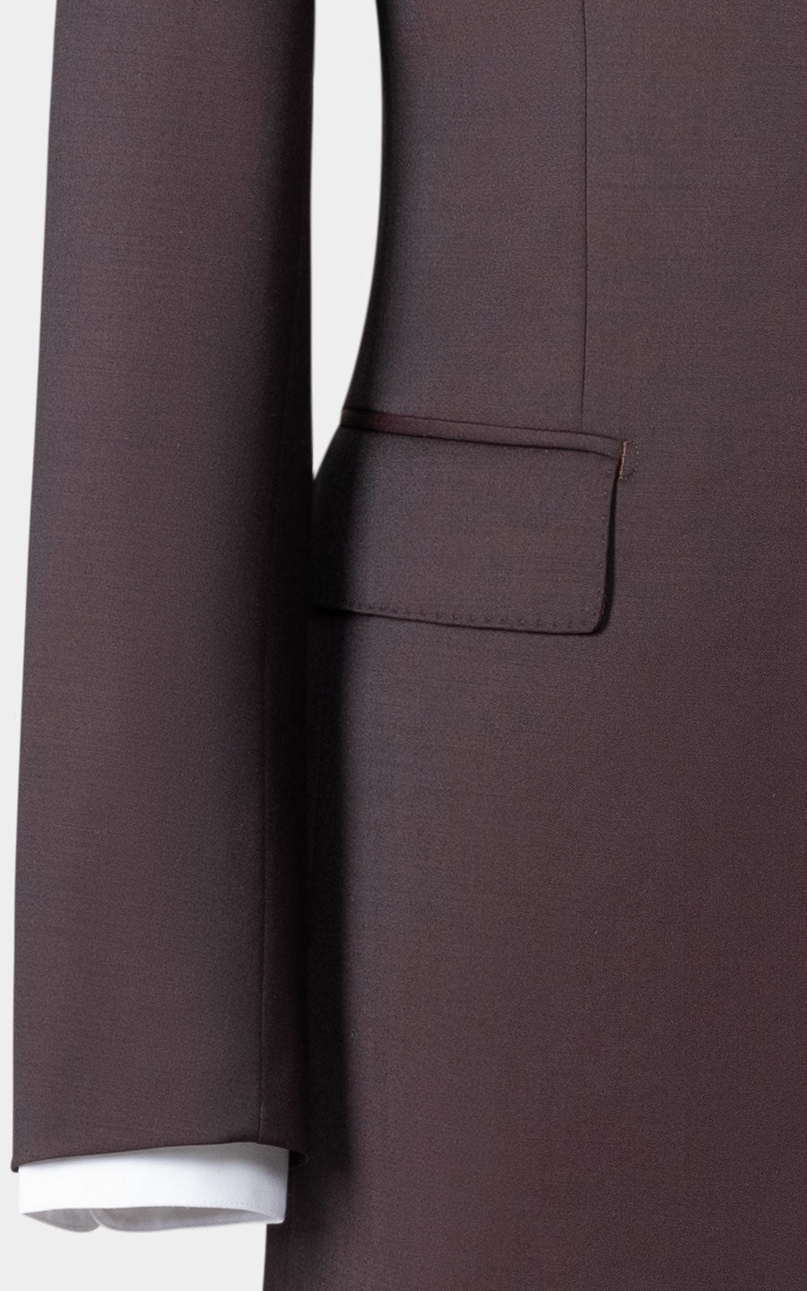 Wine red Chinese formal dress fabric detail custom suit