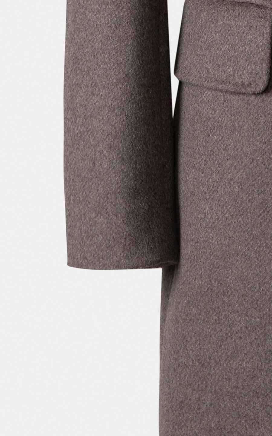 Dark brown wool stand-up collar for men trench coat tailored