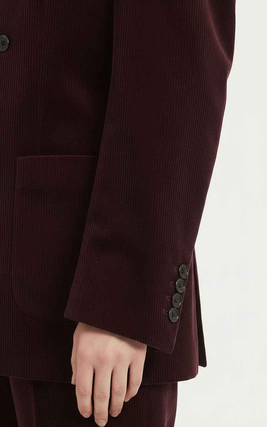 Custom Suits - Burgundy Double-Breasted Blazer Set