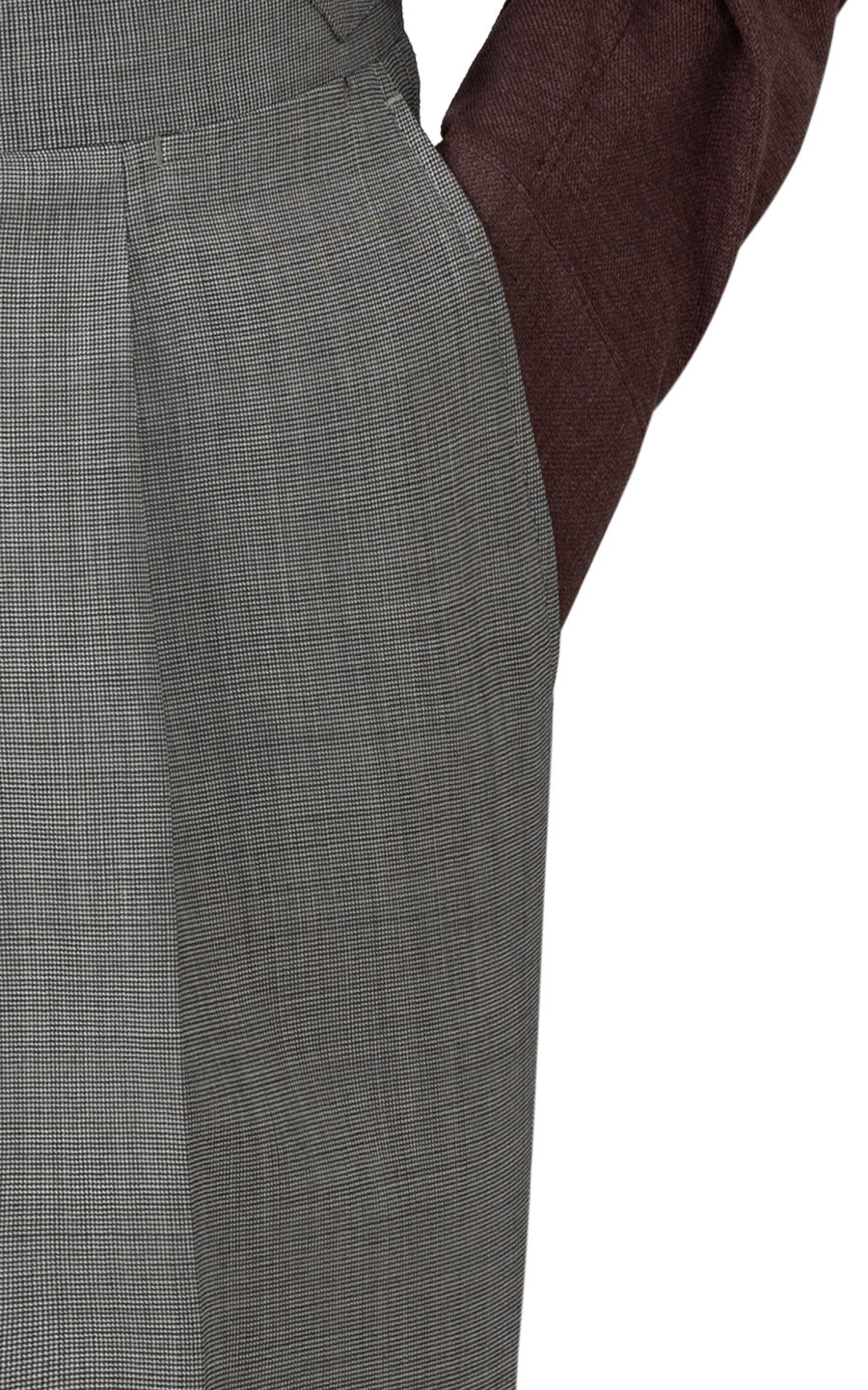 Premium Grey Floral Suit Pants - Professional Menswear