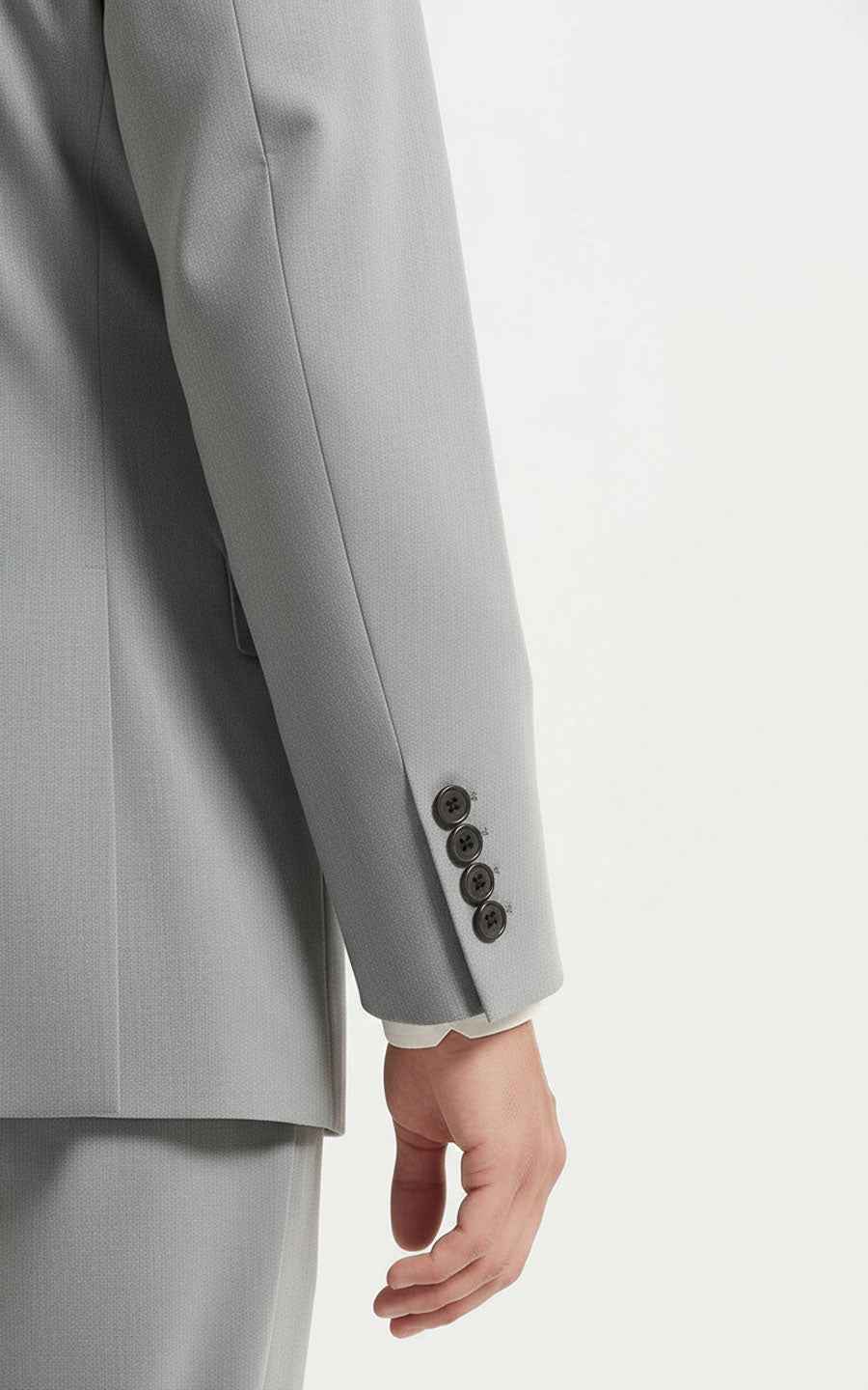 Men's Grey Suit Classic Two-Piece Set