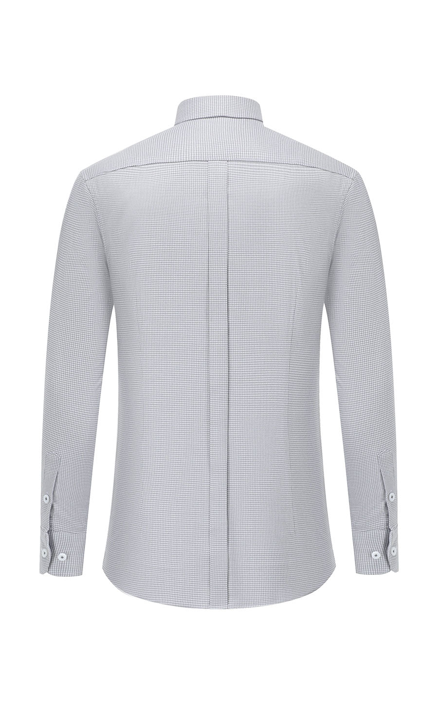 Celadon glaze shirt back view - premium wool flannel