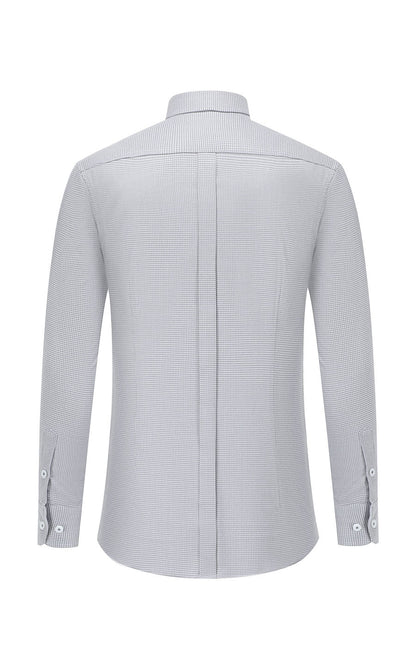 Celadon glaze shirt back view - premium wool flannel