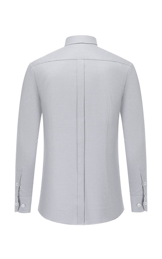 Celadon glaze shirt back view - premium wool flannel