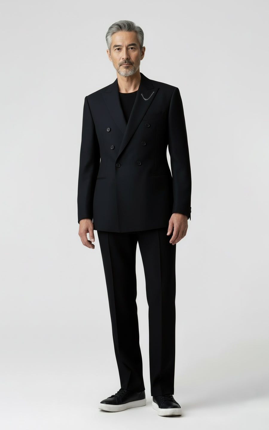 Double Breasted Navy Custom Suit Men Wedding Business Set