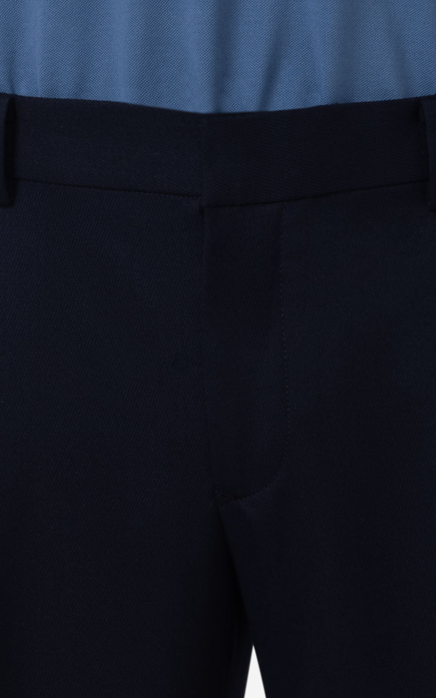 Custom Organic Wool Suit Pants Side - Dark Blue Tailored
