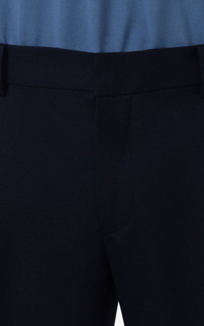 Custom Organic Wool Suit Pants Side - Dark Blue Tailored