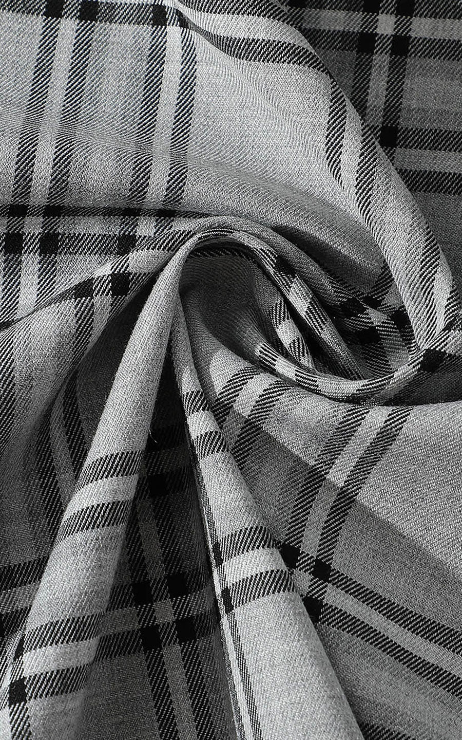 Flannel Check Fabric - Polyester Rayon Blend Shirt
