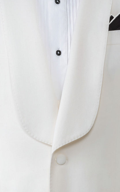 White tuxedo suit fabric texture custom tailored
