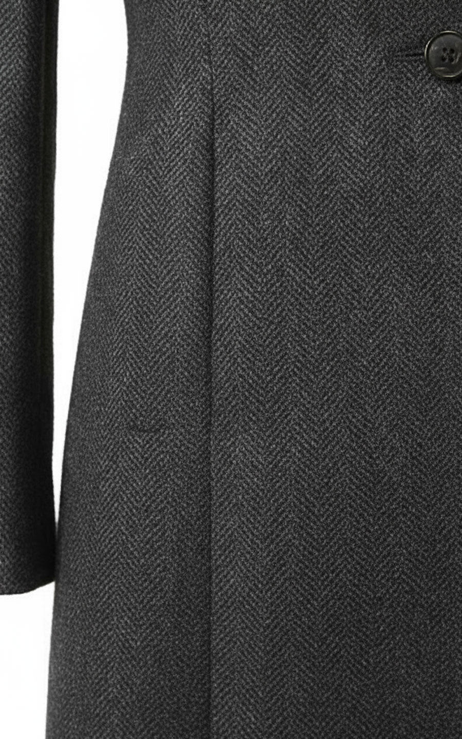 Premium Gray Herringbone Wool Blazer