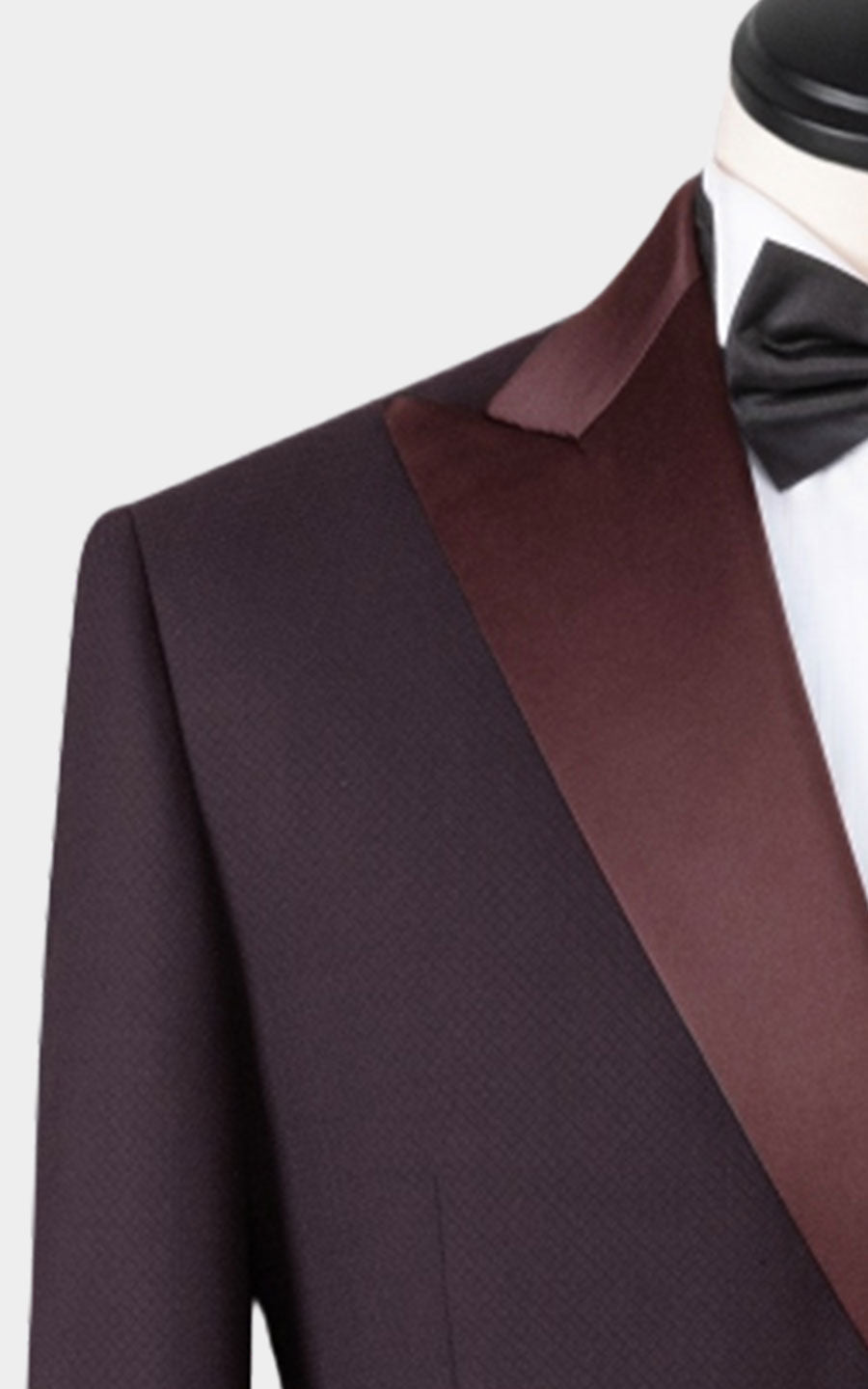 Men's custom black jacquard tuxedo Chinese formal style