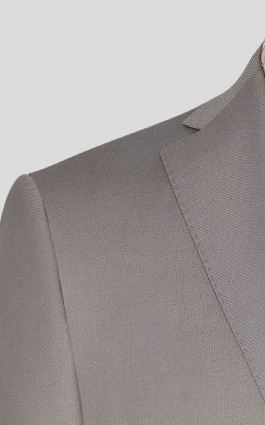 Men's gray striped business suit custom tailored fit