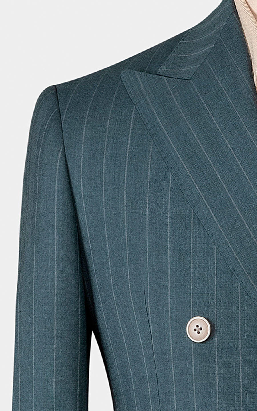 Gray green herringbone wool fabric texture detail