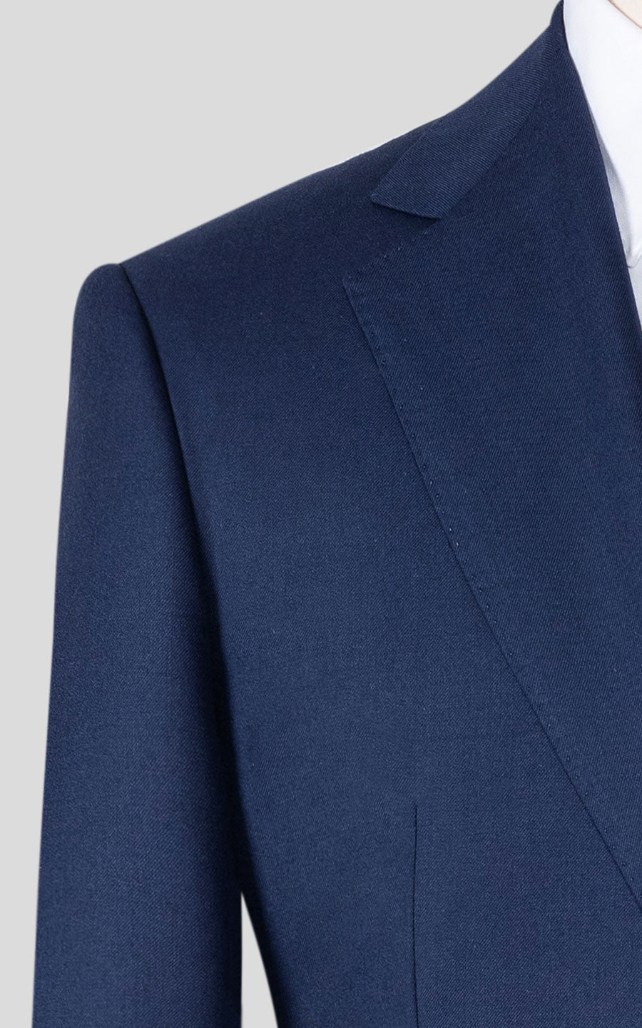 Men's dark blue notch lapel suit custom tailored
