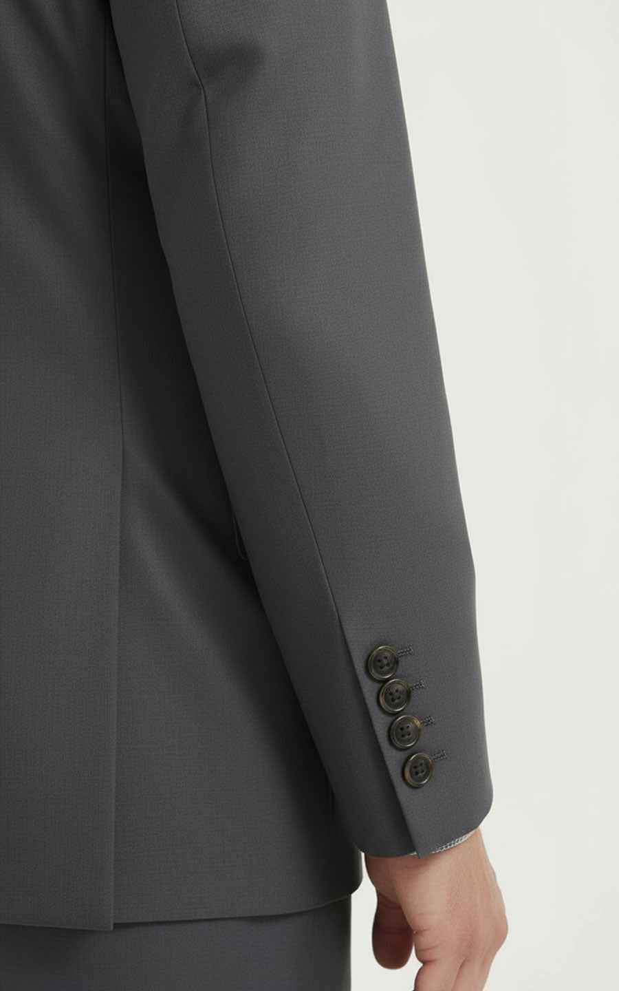 Men's Classic Gray Business Suit - Two Piece Professional Formal Wear