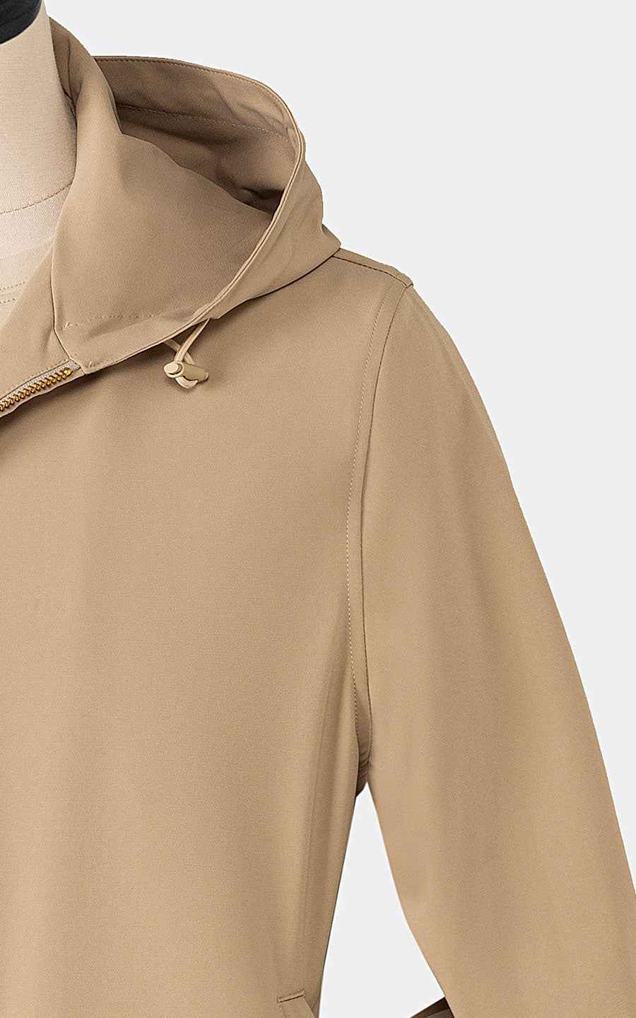 Men's khaki hooded jacket casual and versatile outerwear