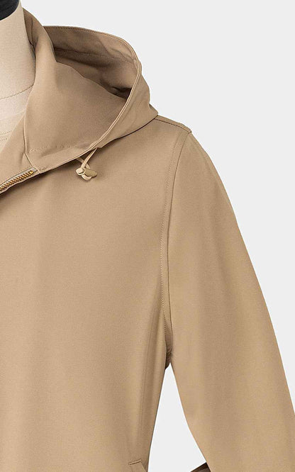 Men's khaki hooded jacket casual and versatile outerwear