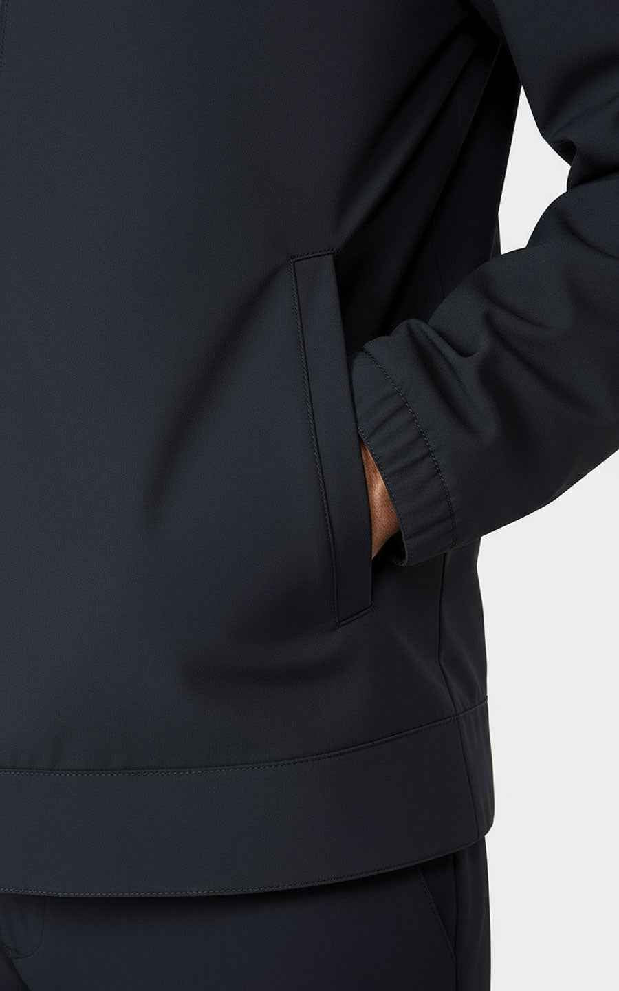 Mens Navy Blue Hooded Jacket Premium Tailored Casual Wear