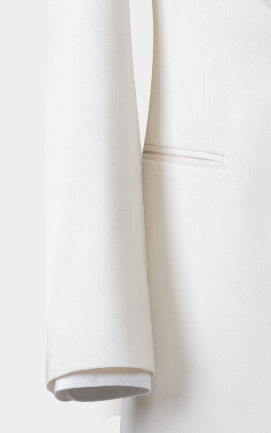 White tuxedo suit custom tailored men's formal wear