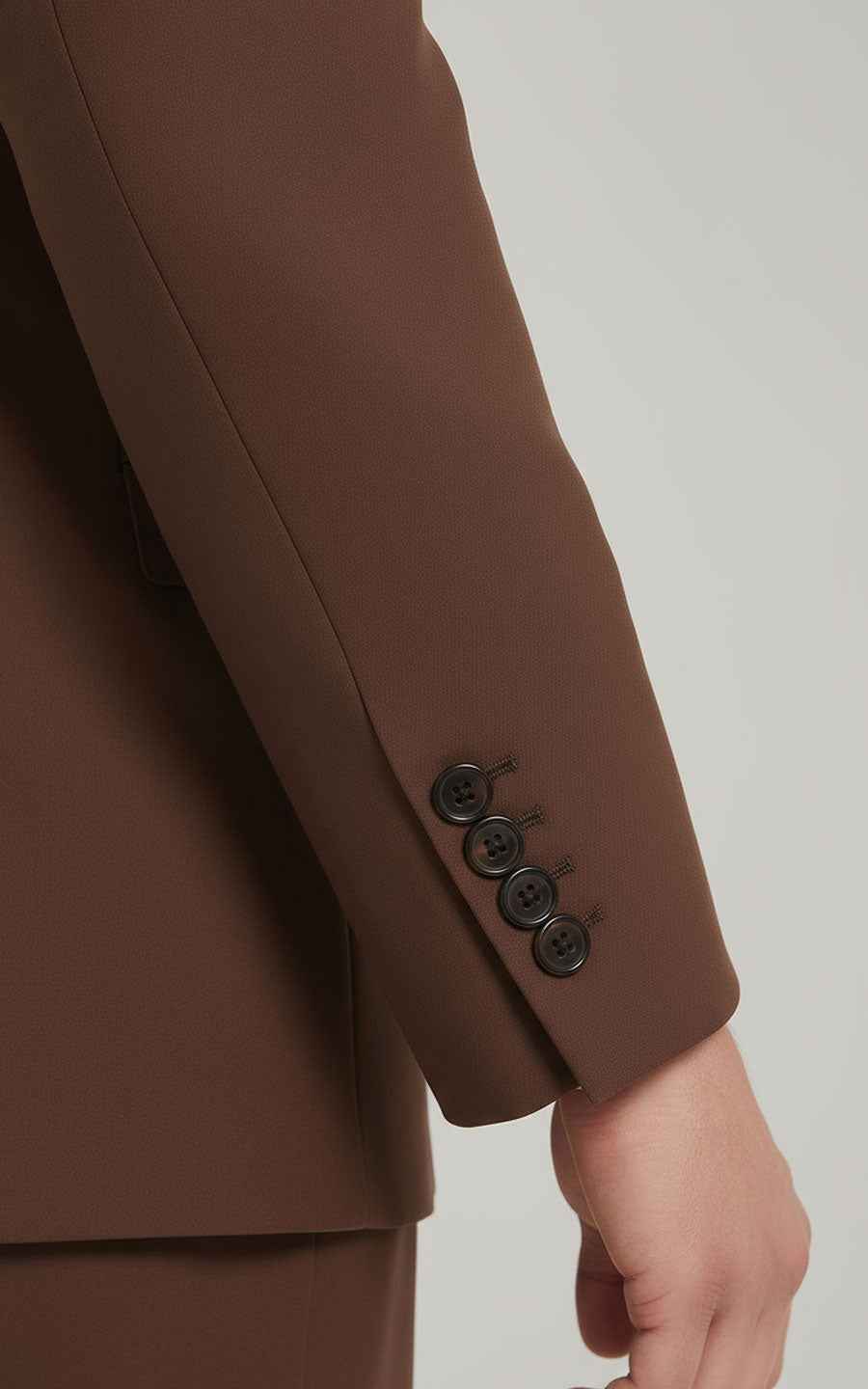 Men's Brown Suit Double-Breasted Classic Fit