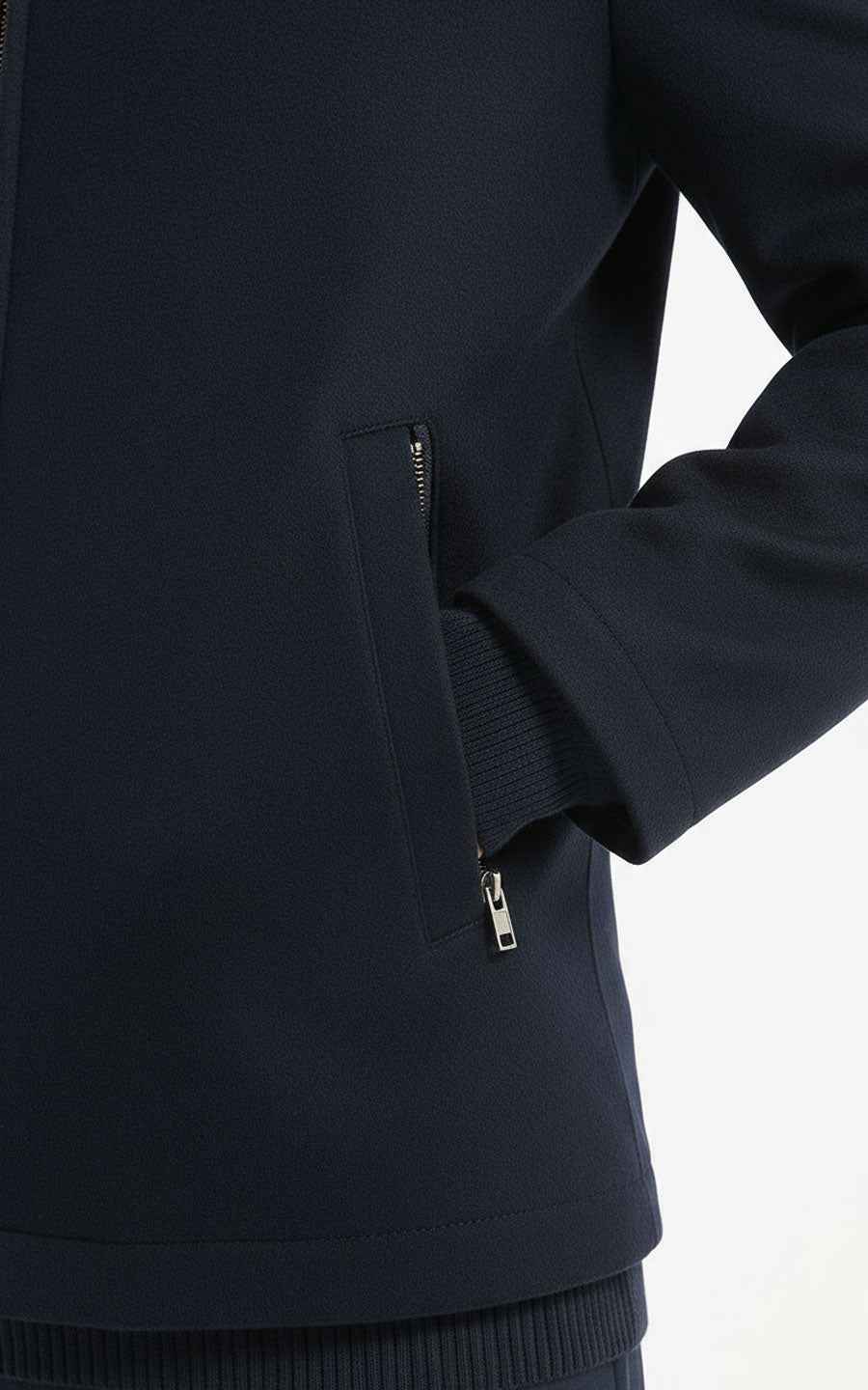 Men's Zip Jacket Navy Blue Classic Style