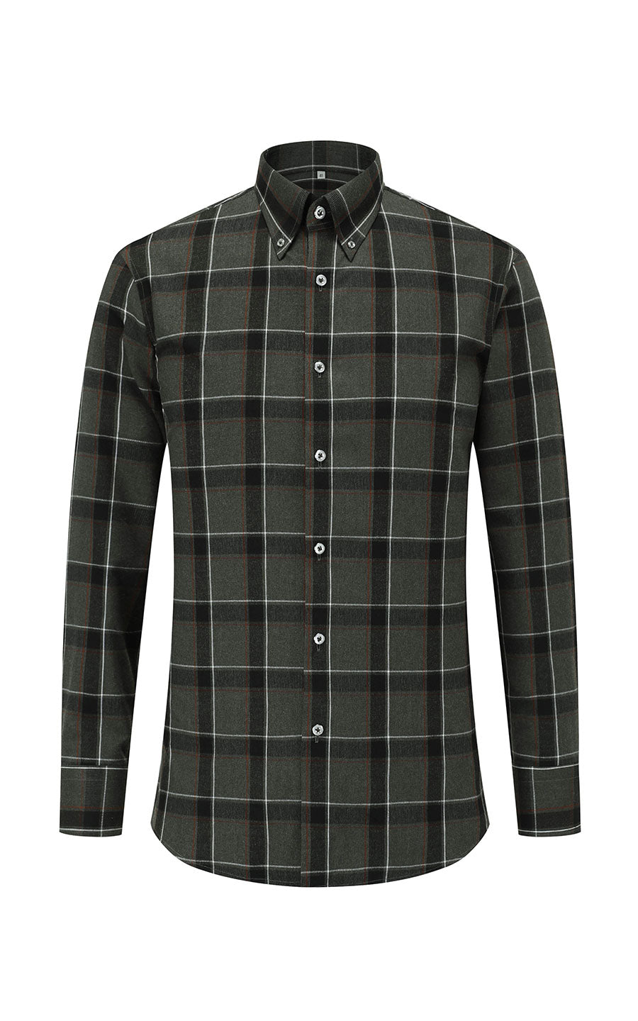 Custom Morandi gray men's dress shirt - casual flannel