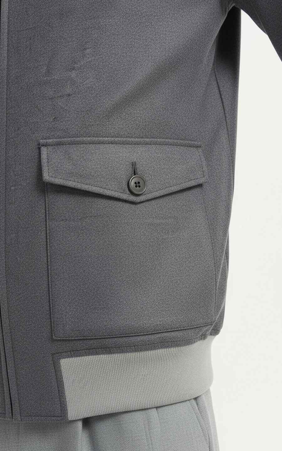 Premium Men's Jacket - Gray Zip-Up Style