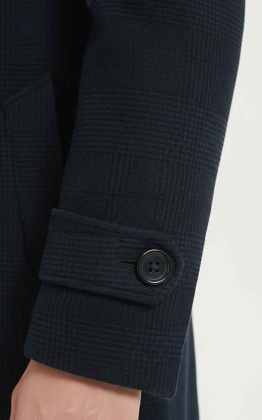 Men's Wool Coat Navy Double-Breasted Classic