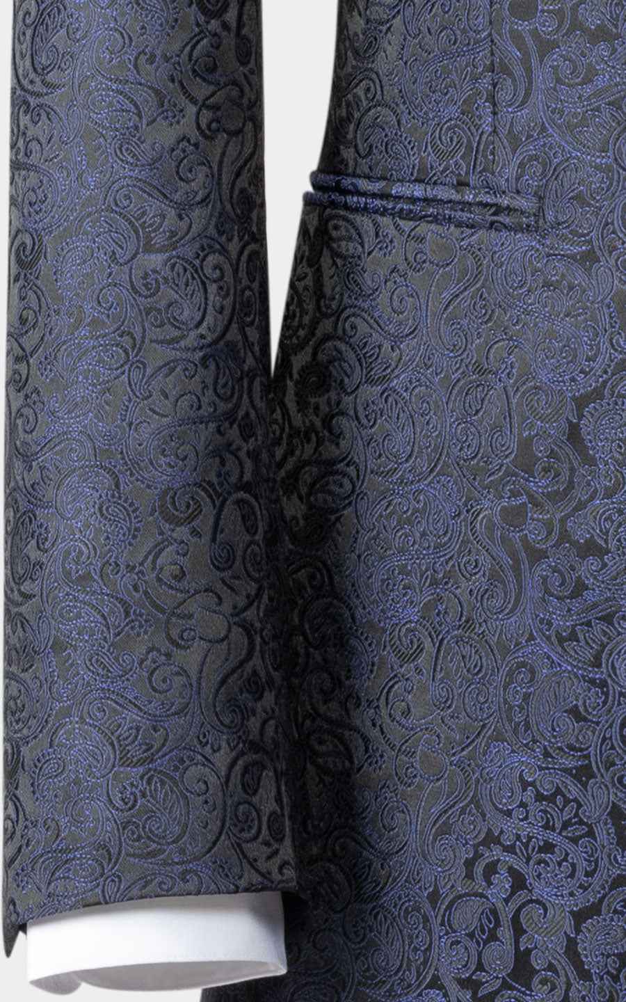 Custom Italian Suit Jacket - Chinese Button Jacquard