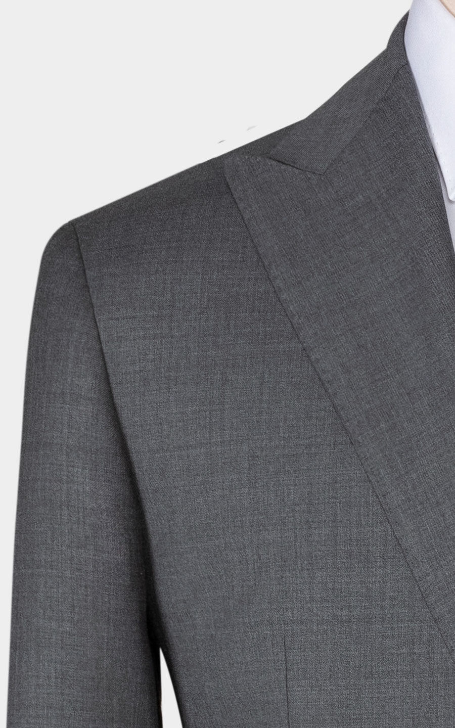 Medium grey twill custom suit tailored business formal