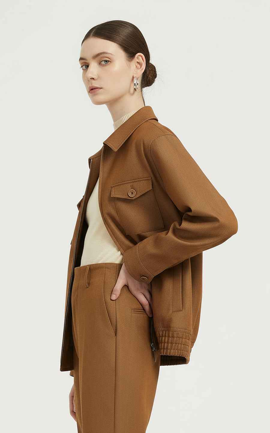 Custom Casual Suits - Brown Utility Jacket Style