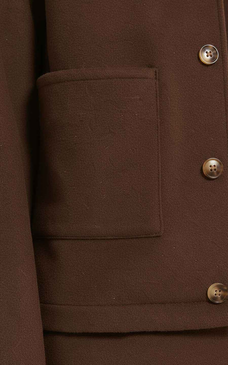 Brown Wool Co-ord Set - Jacket & Skirt | Modern Style