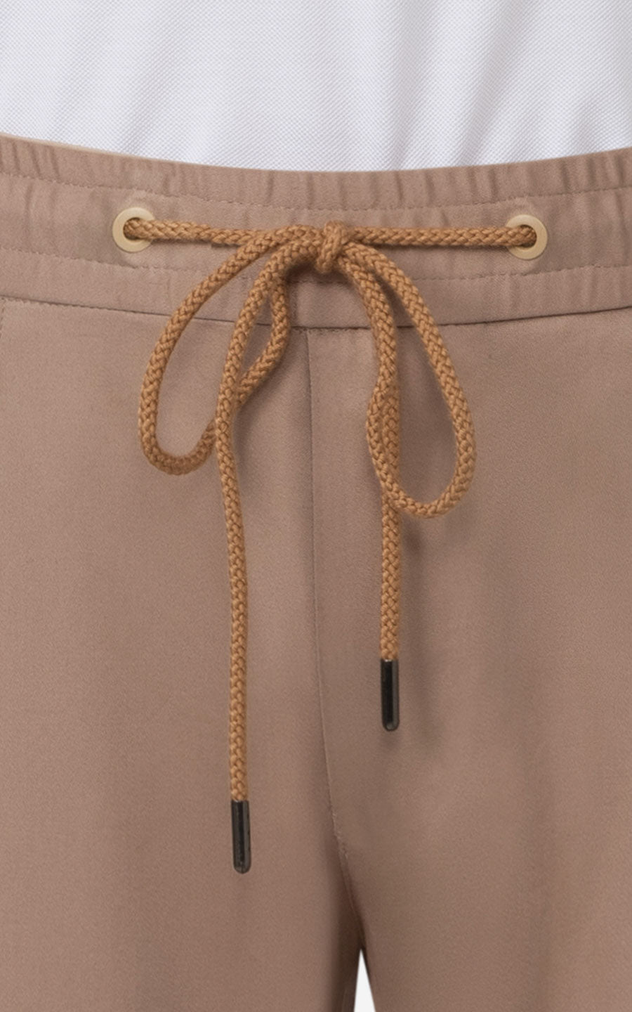 Custom Khaki Stretch Pants Side - Premium Casual Fit