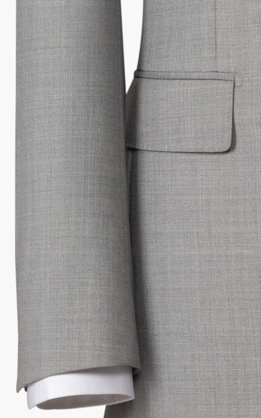 Satin Texture Grey Suit Fabric - Luxury Custom Made